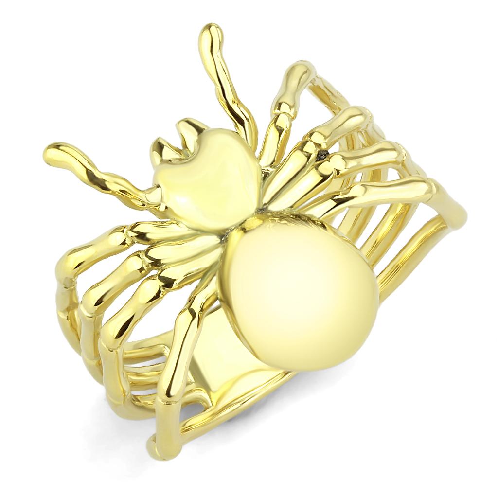 JCE3718 IP Gold(Ion Plating) Stainless Steel Ring with No Stone
